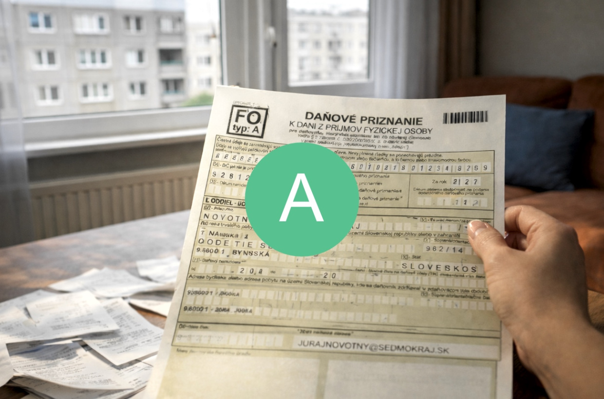 Ako správne vyplniť daňové priznanie A v roku 2026 ak máš iba príjmy zo zamestnania?